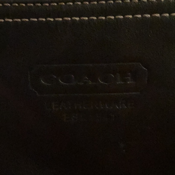 Coach Black Leather Tote Bag - Picture 2 of 8